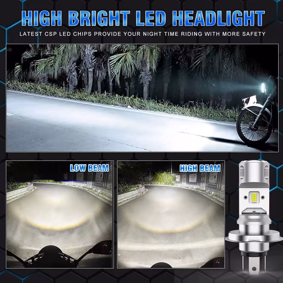 Ampoule LED pour moto.