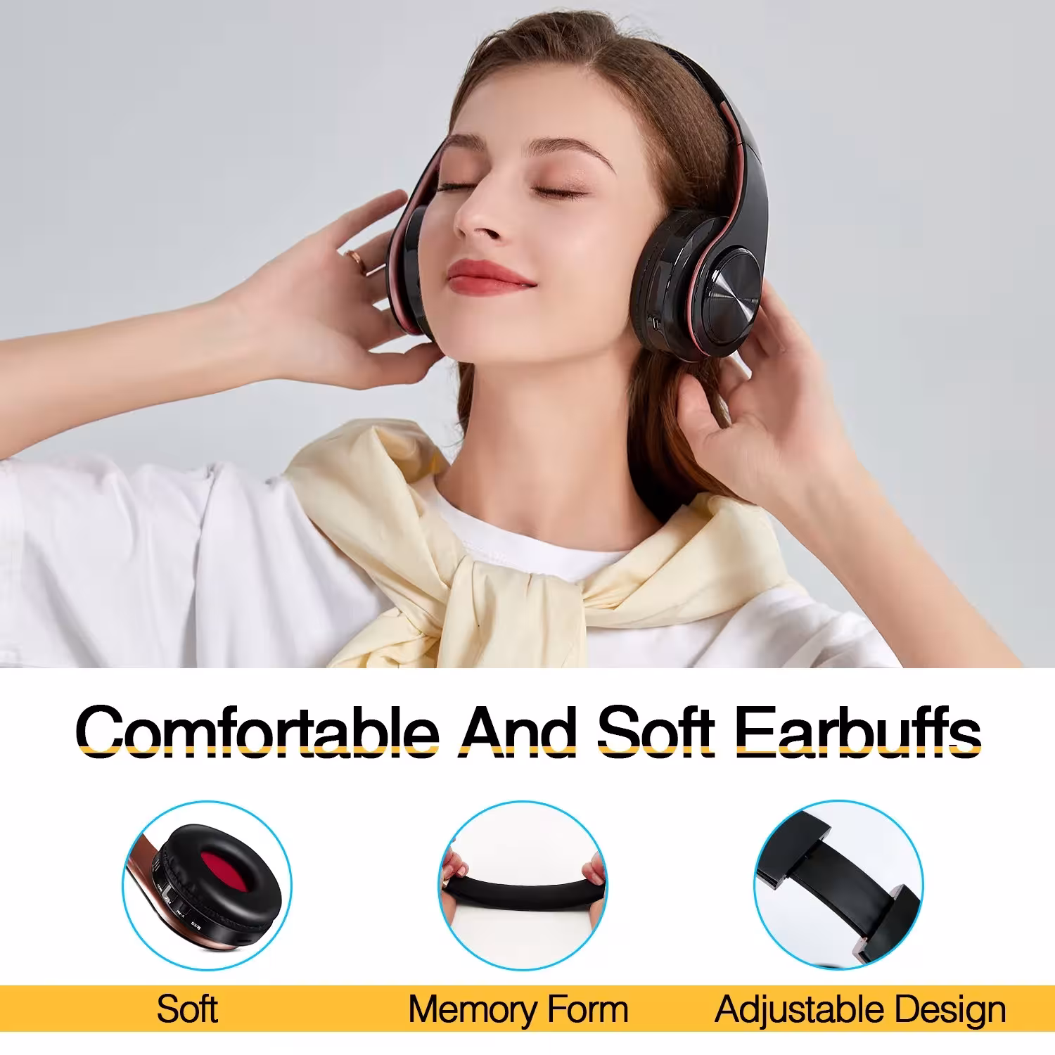 Cuffie Bluetooth wireless con microfono