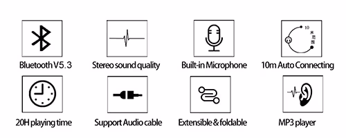 Cuffie Bluetooth wireless con microfono