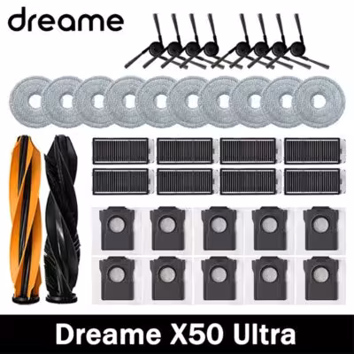 Dreame X50 Ultra Robot Vacuum Cleaner Replacement Accessories Main Side Brush HEPA Filter Mop Cloths Dust Bag Spare Parts 1