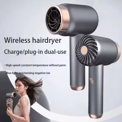 Hair Dryer Charging Portable USB Rechargeable Hairdryer High-Power Home Quick-Dry Hair Salon Travel Blow Dryer 1