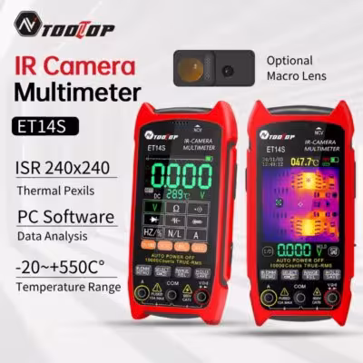 TOOLTOP ET14S 2.8inch Thermal Imager AC/DC Current Voltage Multimeter ISR 240x240 IR Camera Pipeline Heating Electronic Inspect 1