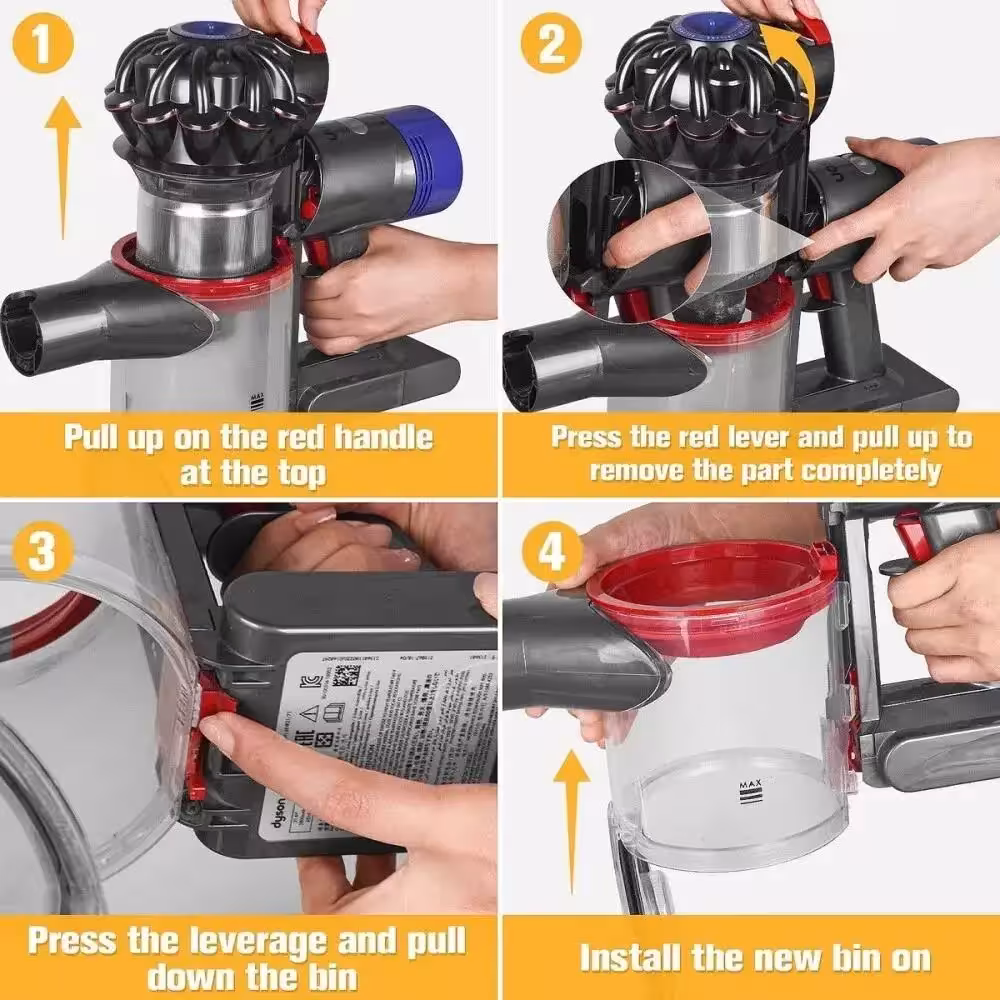 Bac à poussière pour Dyson V7 V8