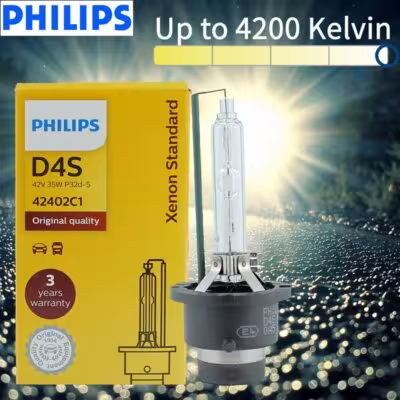 Philips HID D4S 35W Xenon Standard 4200K Auto Original Headlight Car Genuine Bulbs OEM Replacement Upgrade D4 ECE 42402C1 1