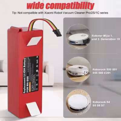14.4V Li-ion Battery 6.8Ah Robot Vacuum Cleaner Replacement Battery for Xiaomi Robot Roborock S50 S51 S55 S60 S5 S6 S7 S4 2