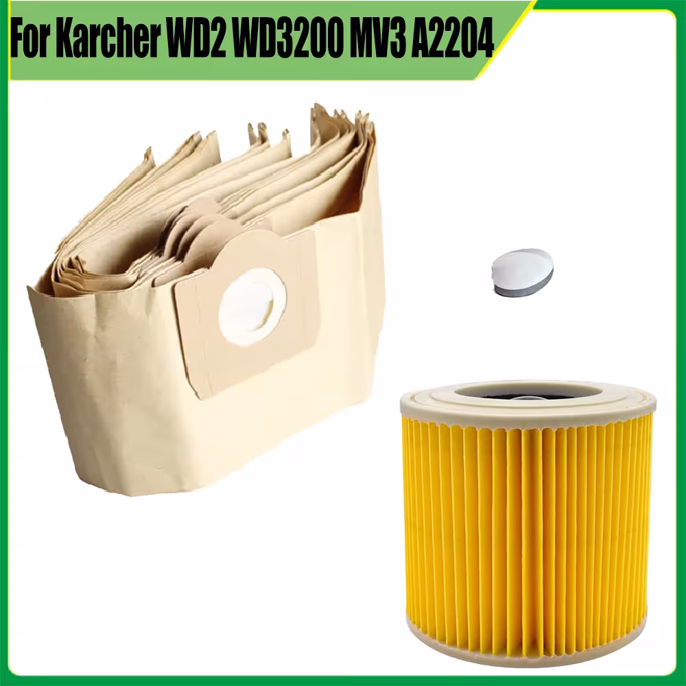 HEPA dulkių maišelis filtras Karcher WD3, MV3, WD3200, WD3300 dulkių siurbliams