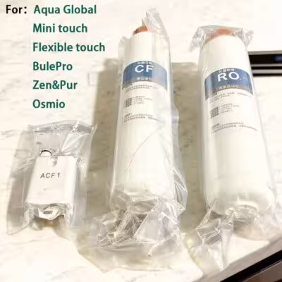 For BulePro Drinking Water Purifier Filter Element,CF+RO+ACF1 Compatible Aqua Global Mini Touch/Flexible Touch Filter Parts 1