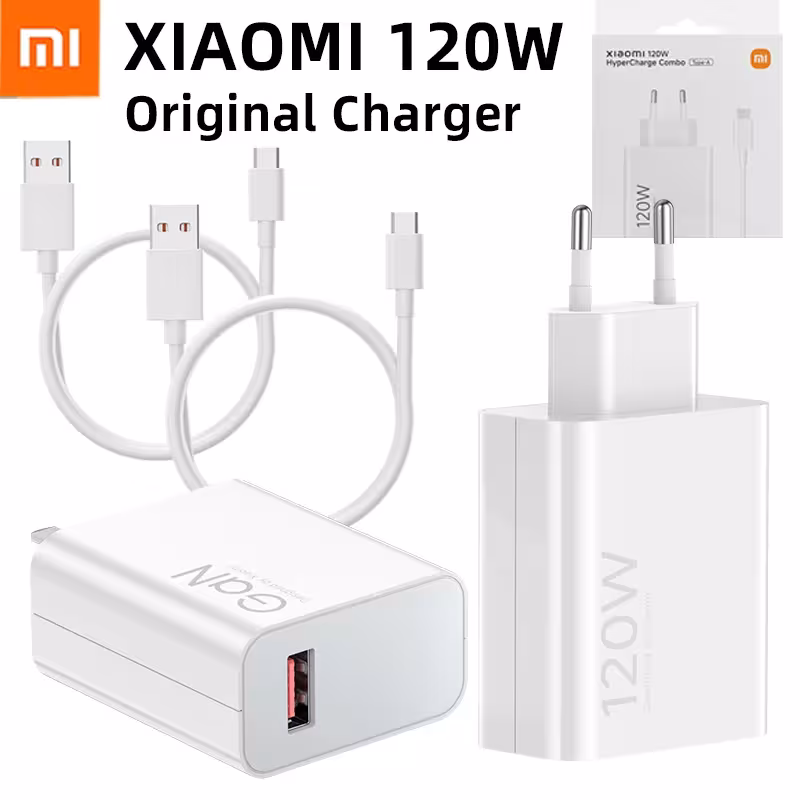 Xiaomi 120W GaN įkroviklis su USB C kabeliu, tinka Mi, Redmi, Poco telefonams