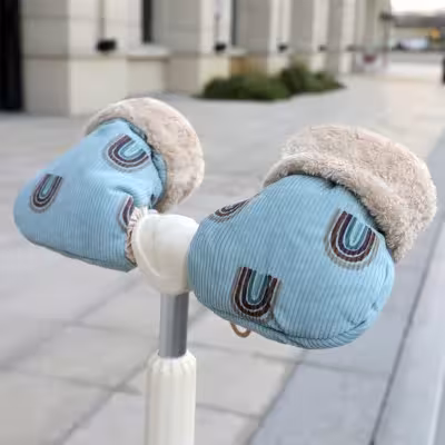 Windproof Infant Stroller Gloves Children's Outdoor Sports Mittens Cartoon Printed Hands Warmer Scooter Accessory for Winter 1