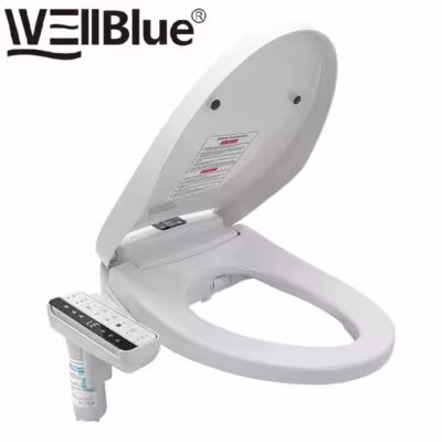WEllBlue Smart Bidet Seat with Remote. Instant Heating, Warm Air Dryer, Heated Lid.  Feminine Wash. Easy Install. 2 Filters ﻿ 1