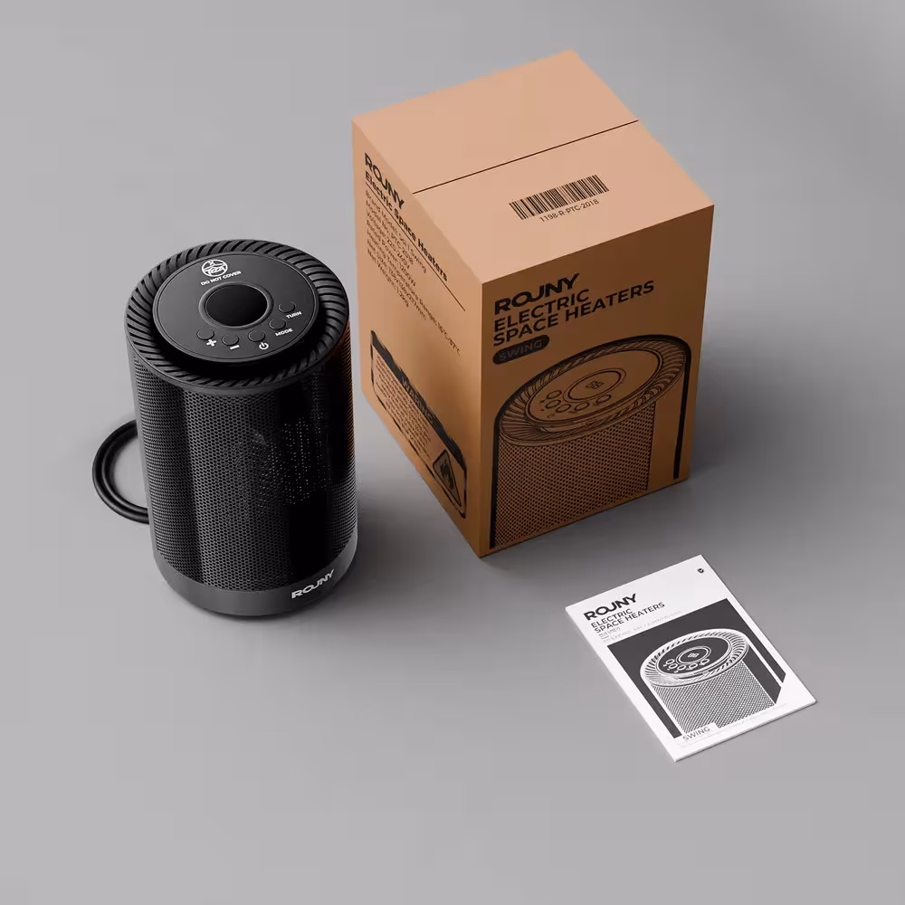 ROUNY Ventilador-Calentador Portátil de Cuatro Estaciones 1200W Calefacción PTC Cerámica