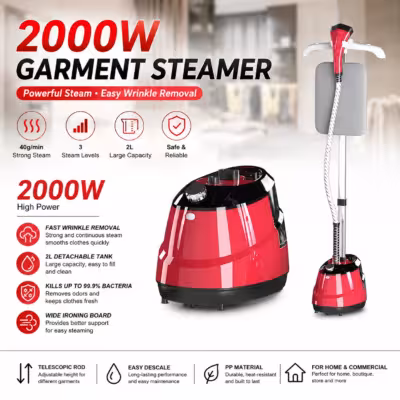 Window Cleaning Robot 5600Pa Auto Spray Smart Navigation & 2000W Garment Steamer 2L Vertical Clothes Iron 40g/min Cleaning Set 5