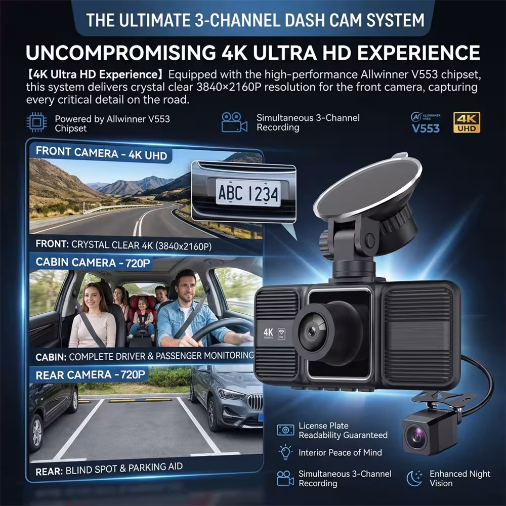 4K vaizdo registratorius automobiliui