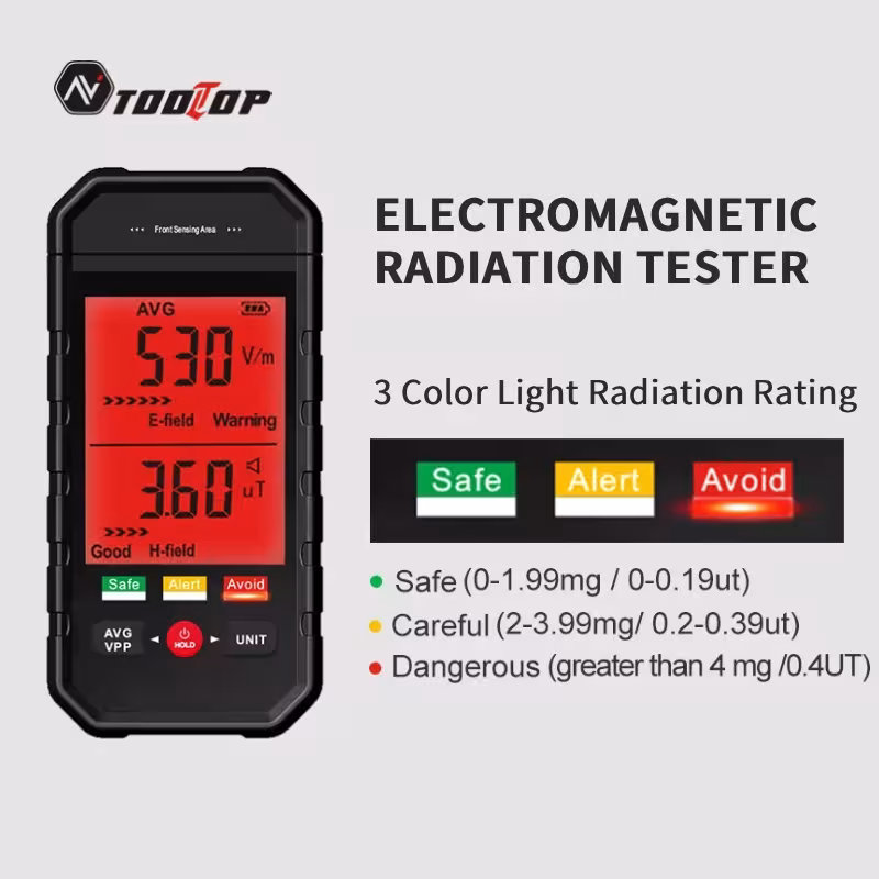 Elektromagnetinės spinduliuotės matuoklis EMF Meter su 3 colių LCD ekranu buitiniams prietaisams