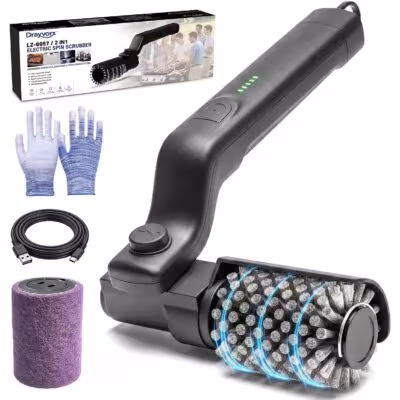 Electric Grill Brush Rechargeable Cordless BBQ Scrubber Barbecue Grates Cleaning Brush for Iron Gas Charcoal Grills 1