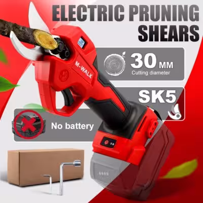 M-WALK Brushless Electric Pruning Shears 2 Gears Cordless Fruit Tree Branches Scissors Power Tool For Milwaukee 18V Battery Pins 1