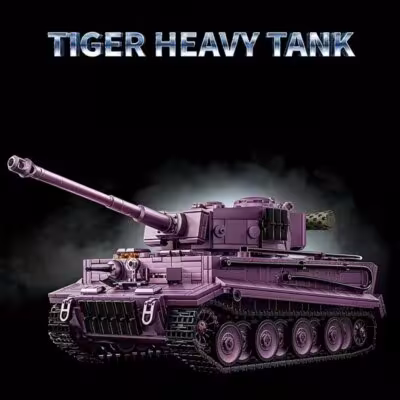 Decorative Vehicles,Military Tank Model Kit,Plastic Army Vehicle with Rotating Turret Movable Cannon Track Simulation for Home Office Decor Gift 1