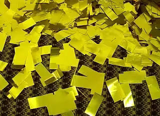 Confetti 1kg rectangular gold and silver