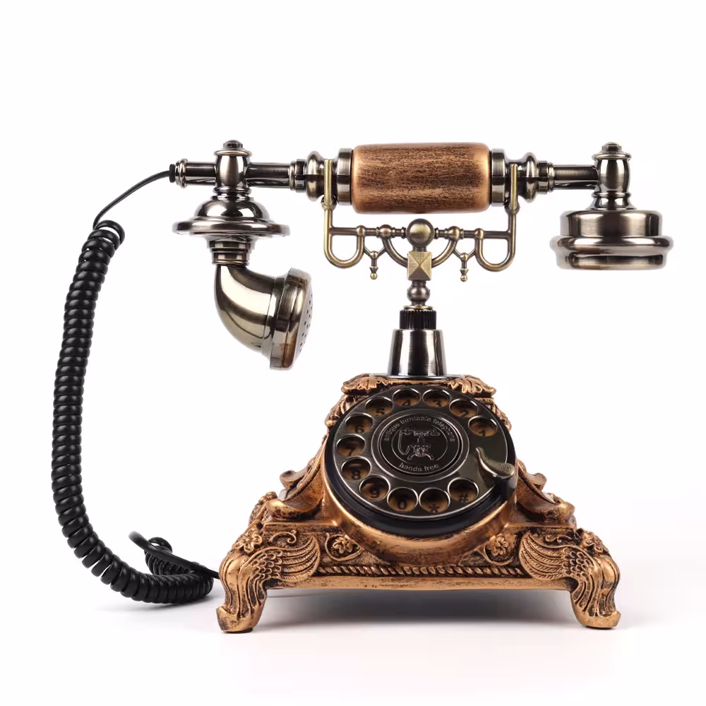 Téléphone de livre d'or vintage