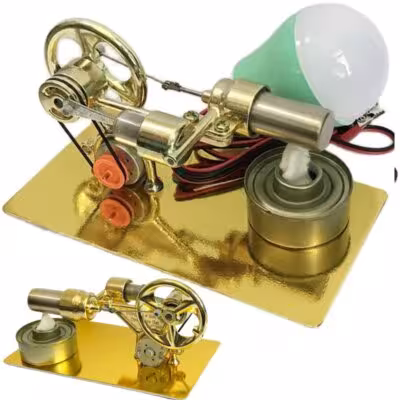 Science Experiment Hot Air Stirling Engine Motor Model Stream Power Physics Experiment Model Educational Science Toy Gift 1