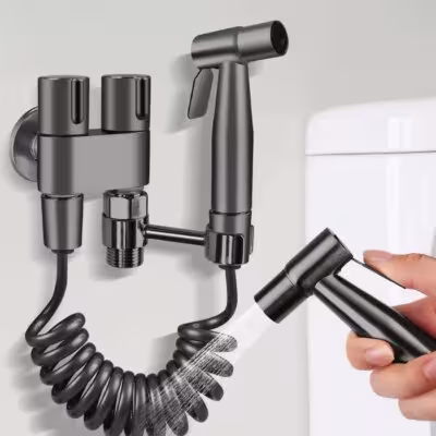 304 Stainless Steel Toilet Spray Gun Handheld Toilet Bidet Sprayer Bidet   Double Outlet Bidet Toilet Accessories 1