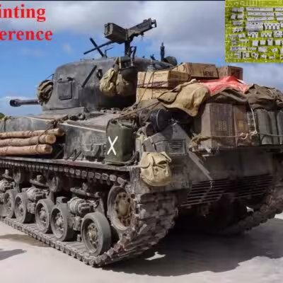 1/35 Cast Resin Sherman Rage M4 Tank Armored Fighting Vehicle External Equipment US Car Wrap Resin Modification Kit 1