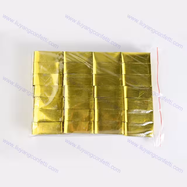 Confetti 1kg rectangular gold and silver