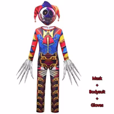 Prototype Cosplay Costume With Mask And Gloves Halloween Carnival Party Role Play Outfit for kids Chum Chompkins dress up 1