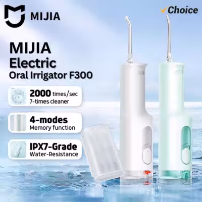 New MIJIA Portable Oral Irrigator F300 Dental Water Jet Water Flosser Teeth Whitening Bucal Tooth Cleaner Waterpulse MEO703 1
