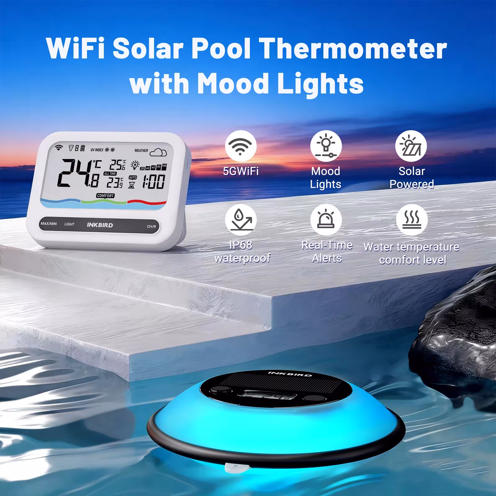 termómetro para piscina