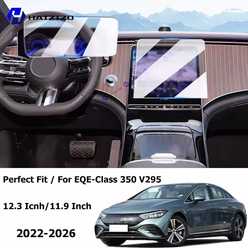 Apsauginė grūdinto stiklo plėvelė Mercedes-Benz EQE 350 V295 2022-2026 GPS ekranui, matinė