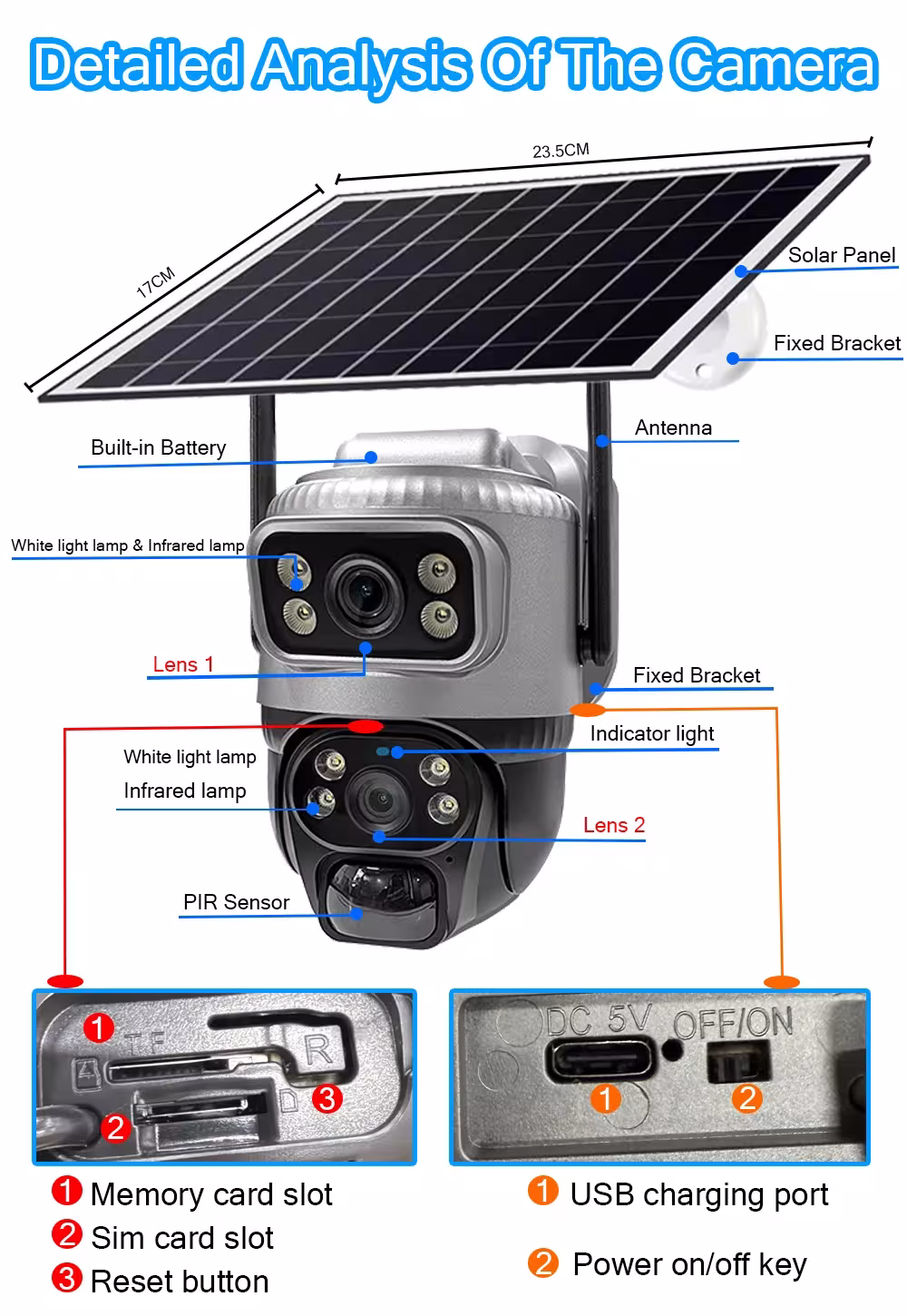 Caméra à énergie solaire