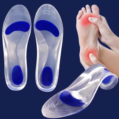 Silicon Orthopedic insoles for Shoes Women Men Flat Foot Arch Support Shoe Pad Shock Absorption Plantar Fasciitis Relief Insoles 1