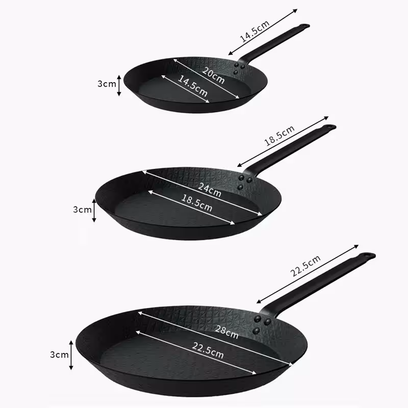 Cast iron skillet with flat bottom
