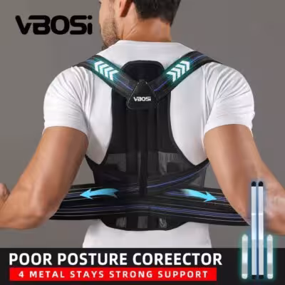 VBOSi Adjustable Back Support Posture Corrector for Men And Women 1