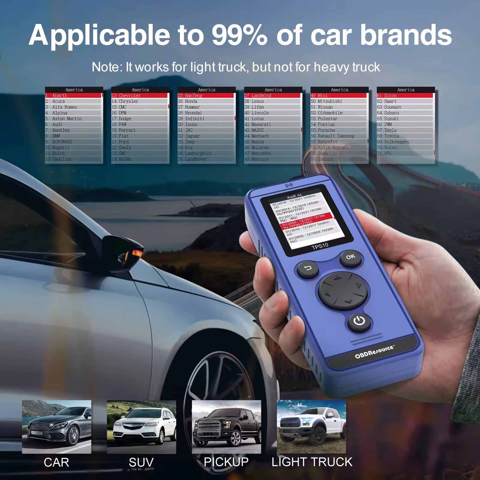 Herramienta de reprogramación de sensores de presión de neumáticos TPMS