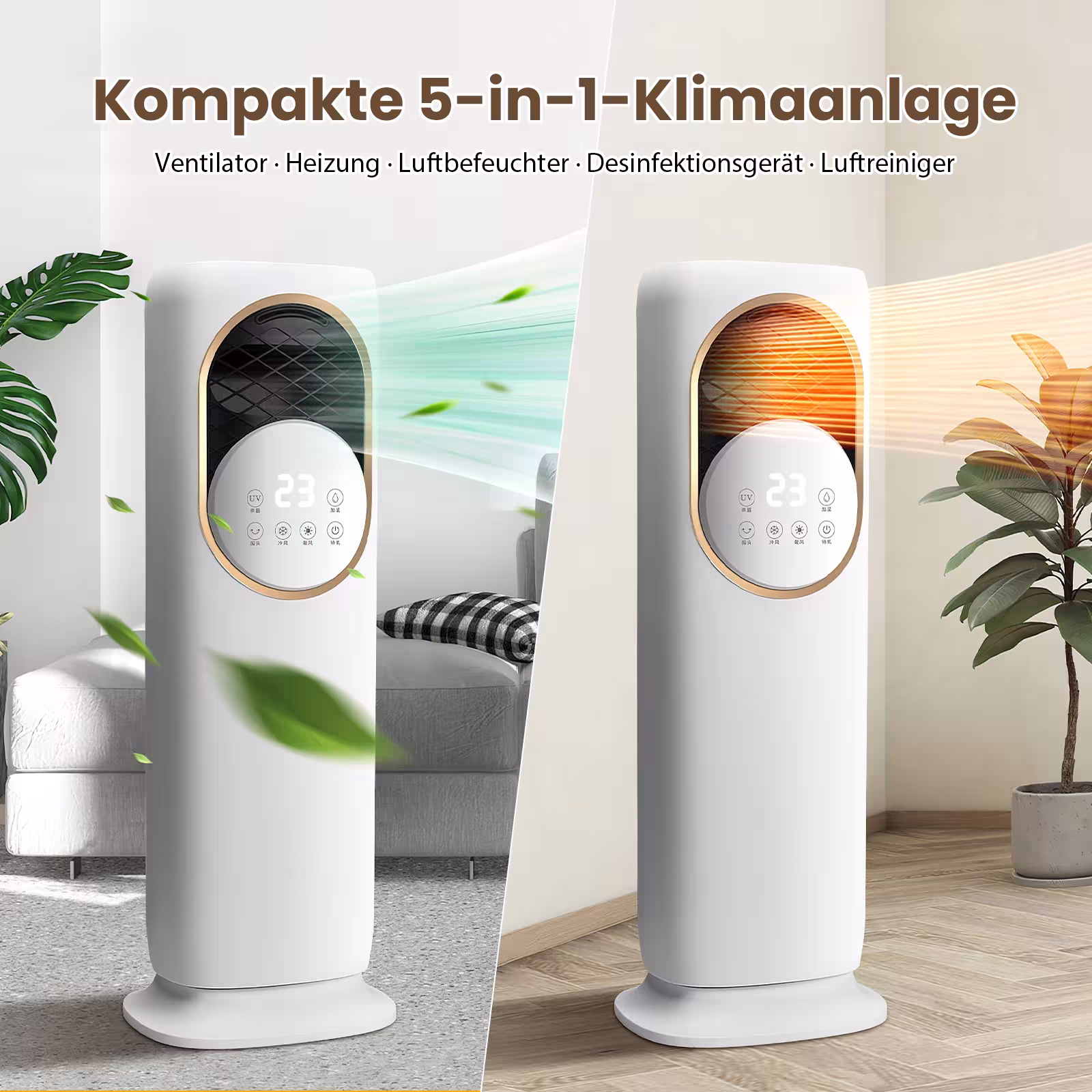 Riscaldatore e ventilatore 5 in 1