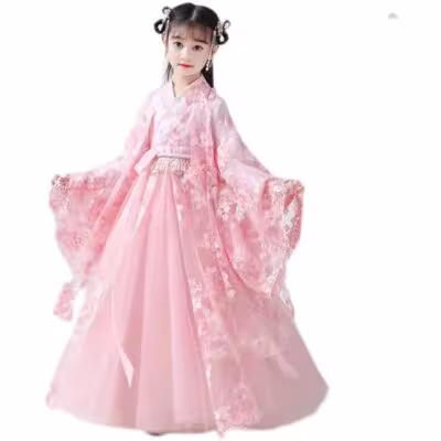 Chinese Hanfu Dress Children Clothing Fairy Cosplay Costumes Kids Clothes Party Dance Wear Stage Girl Dress Princess Vintage 1