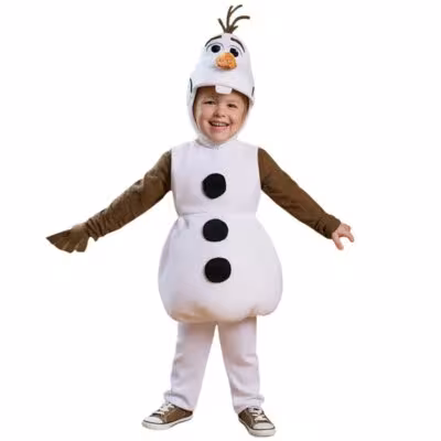 Children's Olaf Character Costume Toddler Fantasy Party Outfit New Year Christmas Performance Costume with Hat and Vest 1