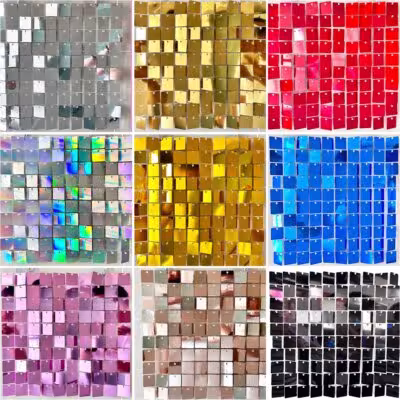 30Pcs/150x180cm Hot Shimmer Wall Panels Shaking Glitter with Wind Party Backdrop for Wedding Birthday Indoor Outdoor Sequin Wall 1