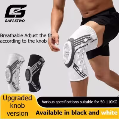 Sweat Wicking Adjustable Joint Recovery Professional Knee Brace Meniscus Patella Protector Powerlifting Hiking Football Home Gym 1