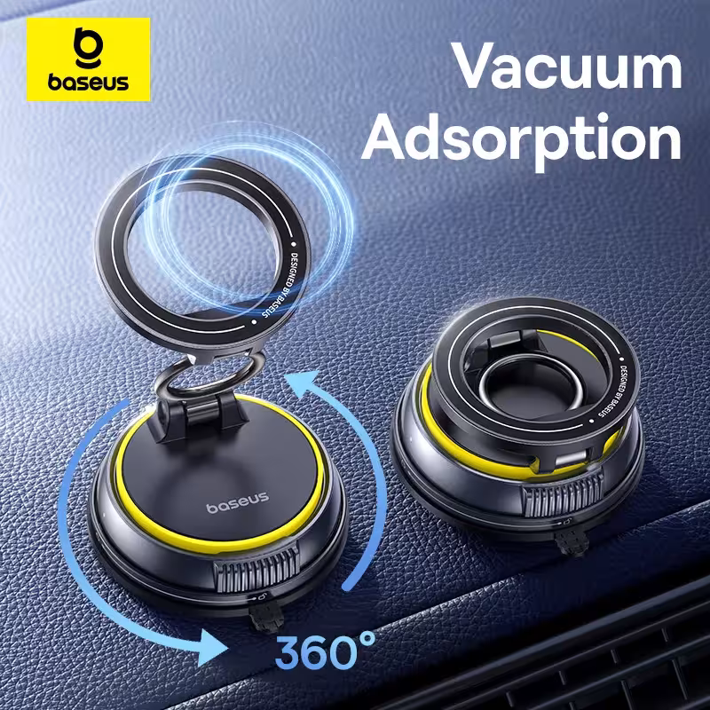 Supporto magnetico per telefono da auto Baseus con base girevole a 360° sottovuoto