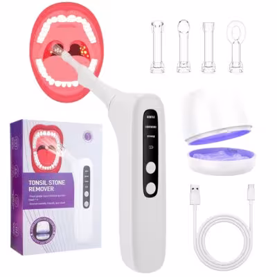 Electric Vacuum Tonsil Stone Remover 3 Suction Modes Tonsil Stone Extractor Removal Kit for Mouth Clean Tool Oral Care 1