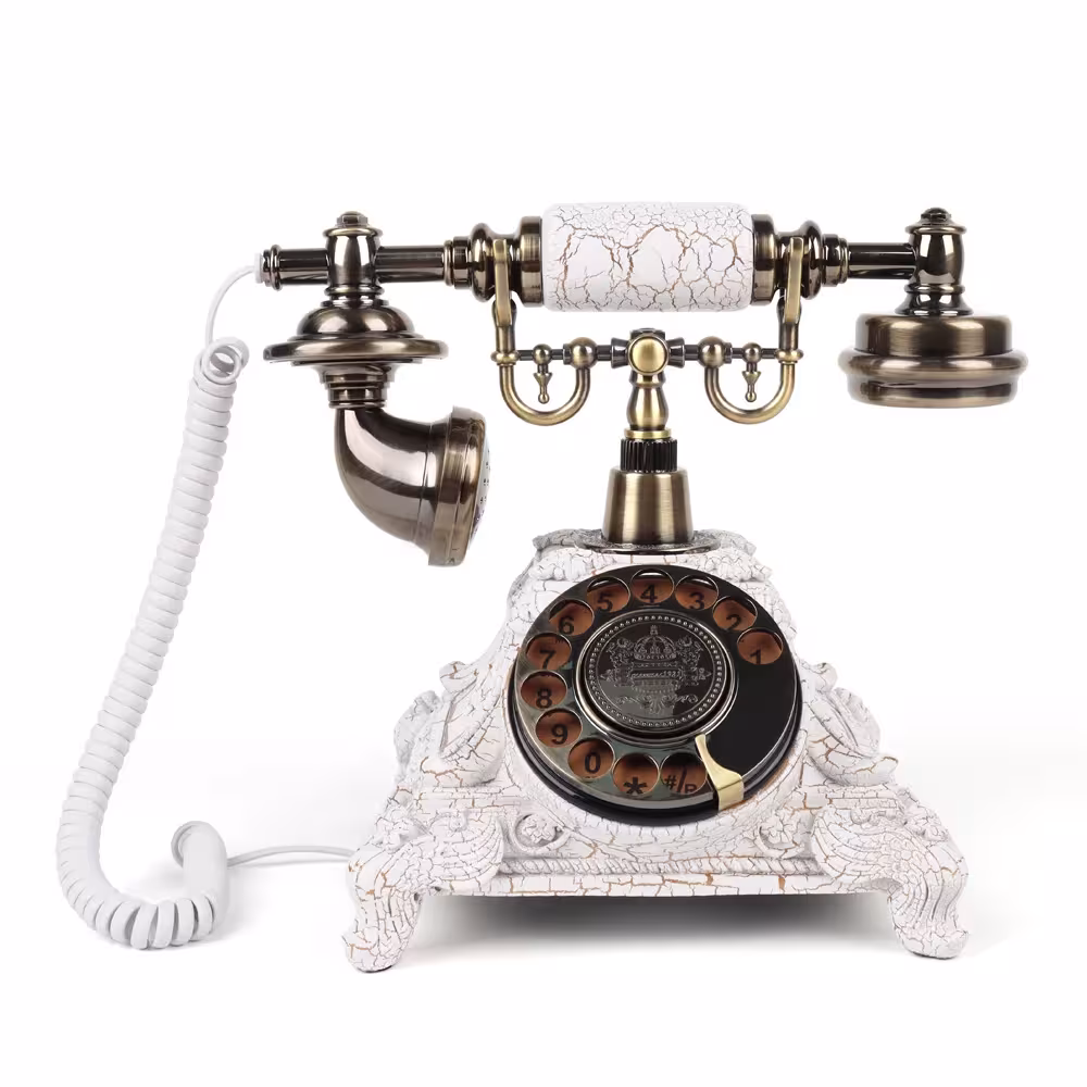 Téléphone de livre d'or vintage