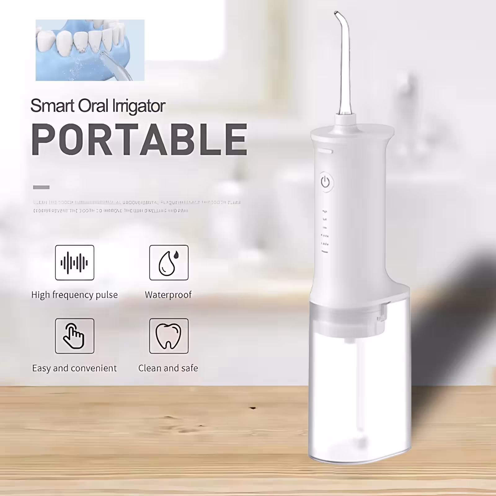Irrigateur buccal portable pour le blanchiment et le nettoyage des dents à l'eau