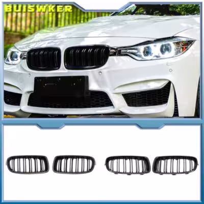 High Quality ABS Car Styling Front Kidney Grille Dual Slat Grille For BMW F30 F31 F35 2012-2018 320i 325i 328i Auto Accessories 1