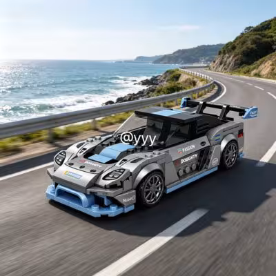 NEW/319pcs gray and blue Porsche racing car assembly collection ornaments birthday Christmas gift 1