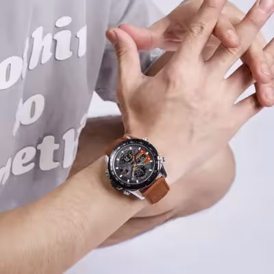 NAVIFORCE Watches For Man Sport Strong Luminous Dual Display Waterproof Quartz Genuine Leather Wristwatch Relogio Masculino 2026 1