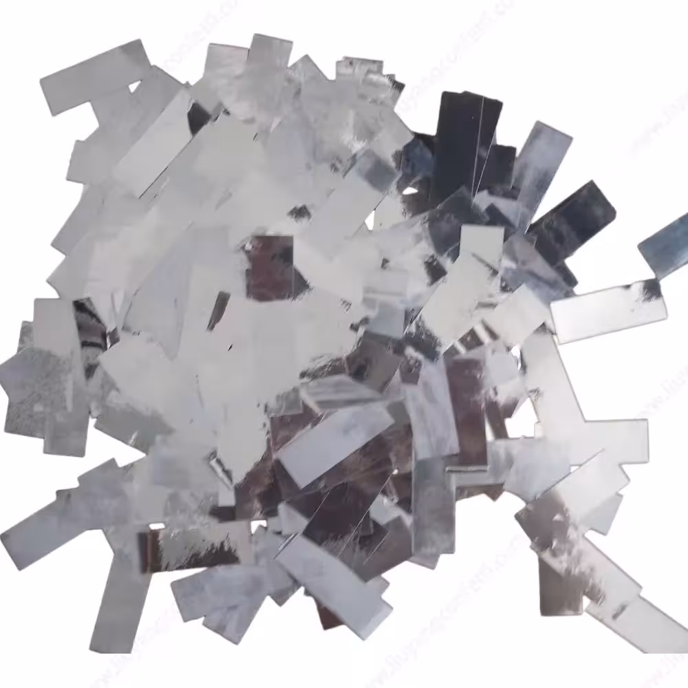 Confetti 1kg rectangular gold and silver