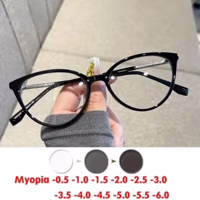 New Glasses Frame Maillard Anti-Blue Light Trending Unique Small Face Myopia Can Be Matched with Degrees0~-6.00 1